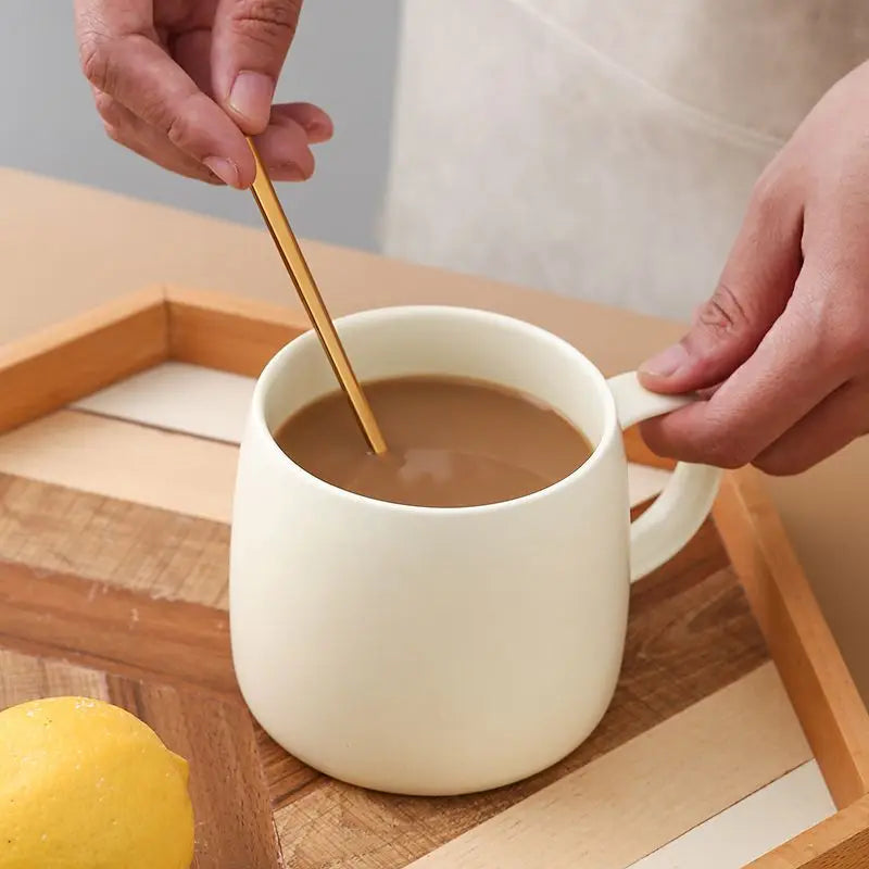 480 ml Keramikbecher für Milch, Tee, Wasser, Kaffee, Frühstück, Haferflocken, großes Fassungsvermögen