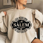 Salem Witches Union Local Sweatshirt Halloween Crewneck Style