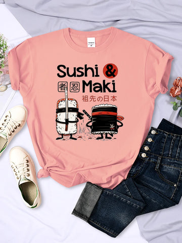 Ninja Sushi Übergroße Sommertops für Damen