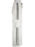 2024 New Women's Striped Wide Leg Sweatpants