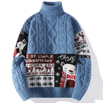 Sweater Men's Knit Turtleneck Pullover Long Sleeve Sweater Winter - xinnzy