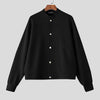 Mens Stand Collar Button Down Jacket Oversized Streetwear Coat