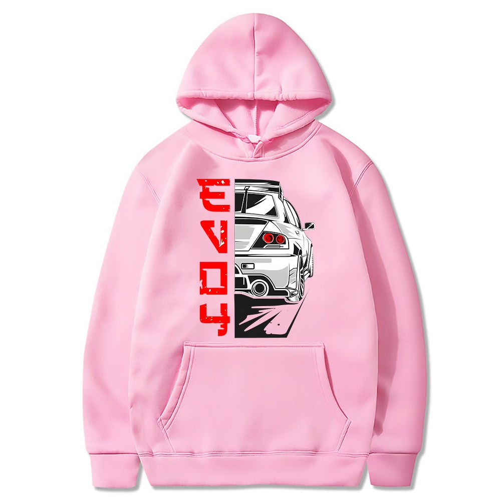 Men Hoodie Harajuku Cartoon Anime Kawaii Car Casual