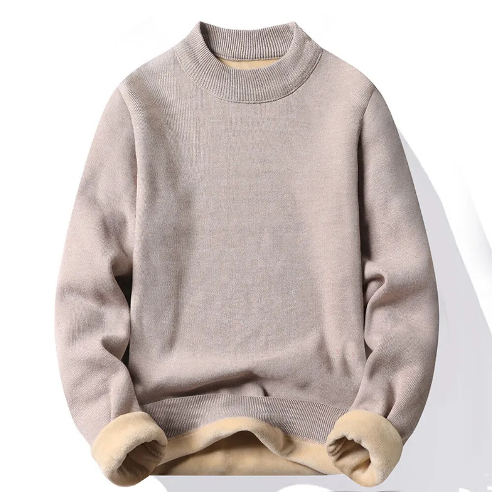 Men Sweater Knit Pullovers Turtleneck Casual