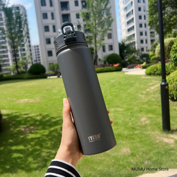 Insulated Water Bottle with Straw 600ml 750ml Stainless Steel