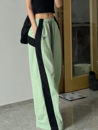Y2K Parachute Pants: Trendy Wide Leg Trousers for Juniors