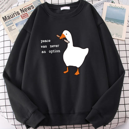 Trendy Goose Print Sweatshirts Embrace Your Unique Fashion Statement