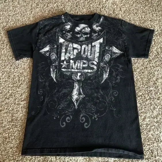 Men’s Vintage Tap Out Tee 2000s Cyber Grunge Gothic Street Style