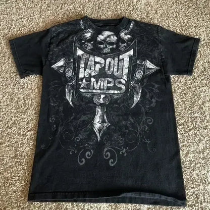 Men’s Vintage Tap Out Tee 2000s Cyber Grunge Gothic Street Style