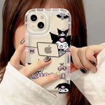 Sanrio Hello Kitty Pochacco Transparente Schutzhülle für iPhone, Cartoon-Design, stoßfest