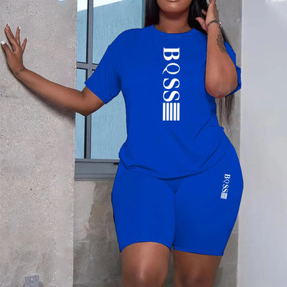 2025 Women's Summer Shorts Set Casual Tracksuit for Yoga and Running