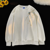 Sweatshirt Bamboo Leaf Pattern Sweatshirt Casual Pullover