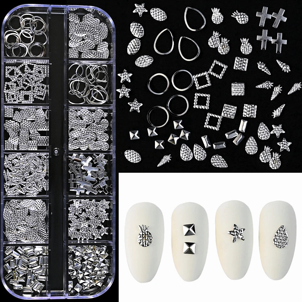 Gold Metallic Nail Art Decorations