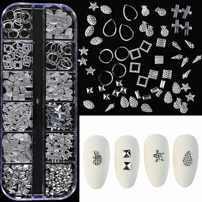 Gold Metallic Nail Art Decorations