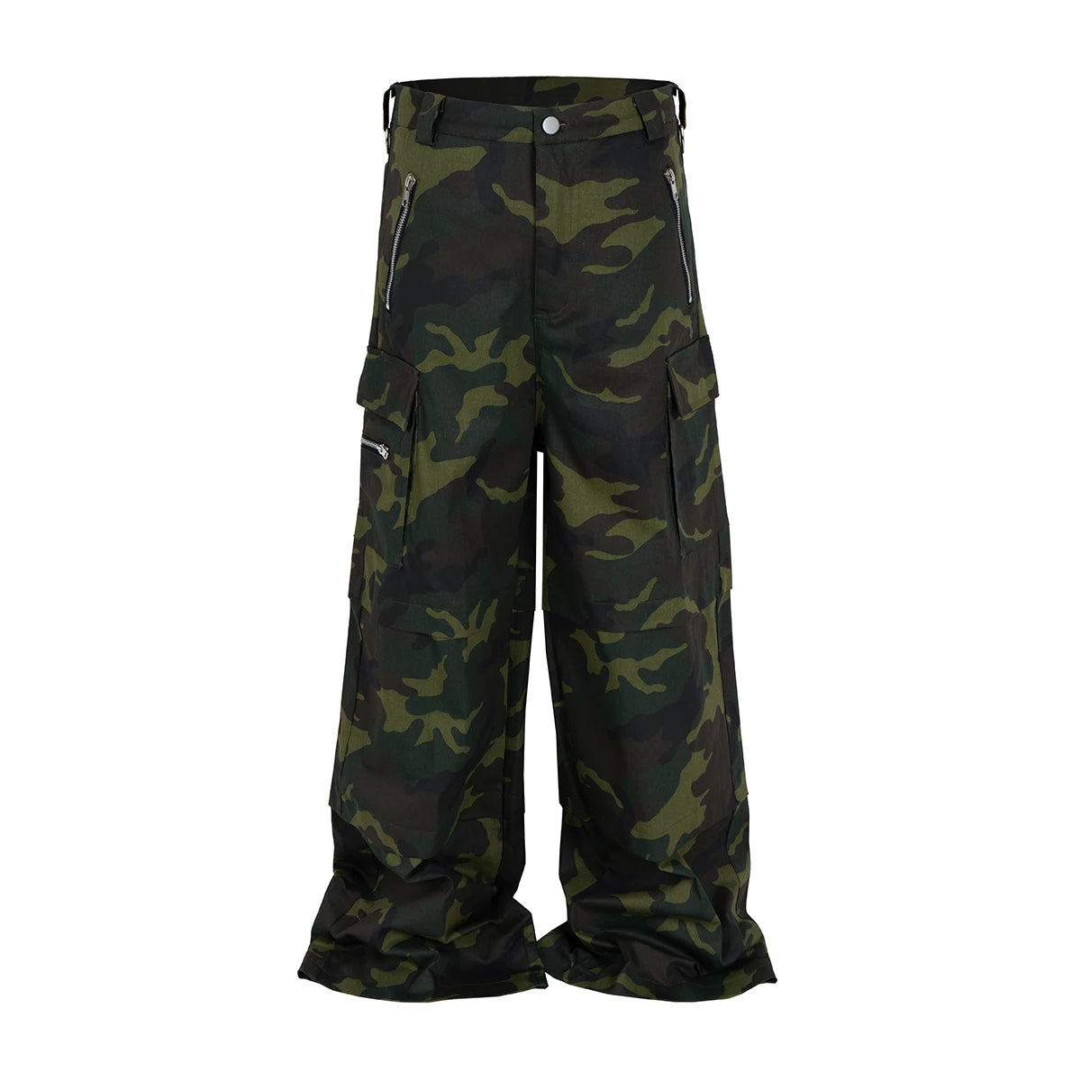 Men Patchwork Camo Cargo Pants Streetwear