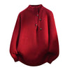 Unisex Turtleneck Sweater Oversized Button Detail Knit Pullover 2026