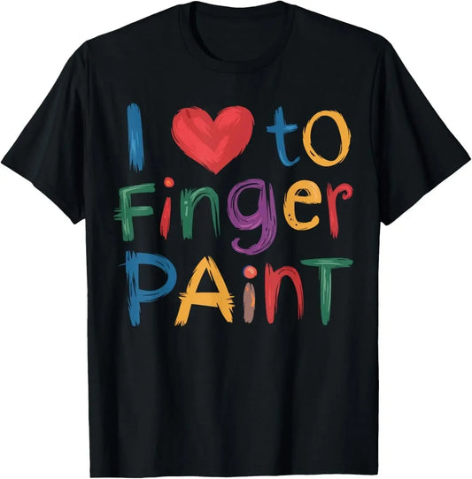 Women I Love Finger Paint Valentine's T-Shirt