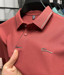 Advanced Printed Korean Version Diamond Polo Shirt With Hot Diamonds