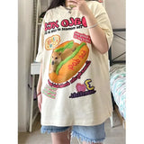 Harajuku Y2K Top Short Sleeve T-shirt Retro Print Couple Versatile