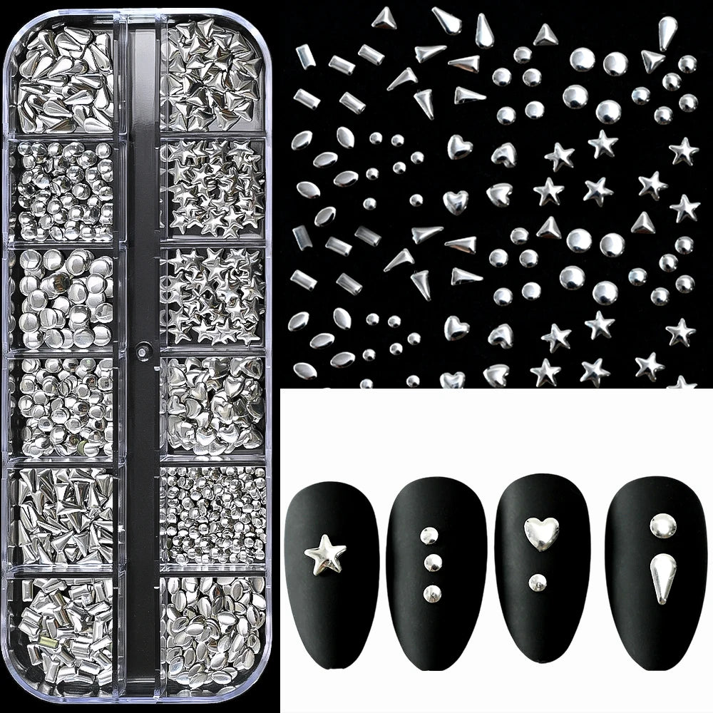 Gold Metallic Nail Art Decorations