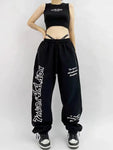 Hosen Y2k Jogger Casual Jogging Streetwear Hip Hop Harajuku Oversize Buchstaben Goth