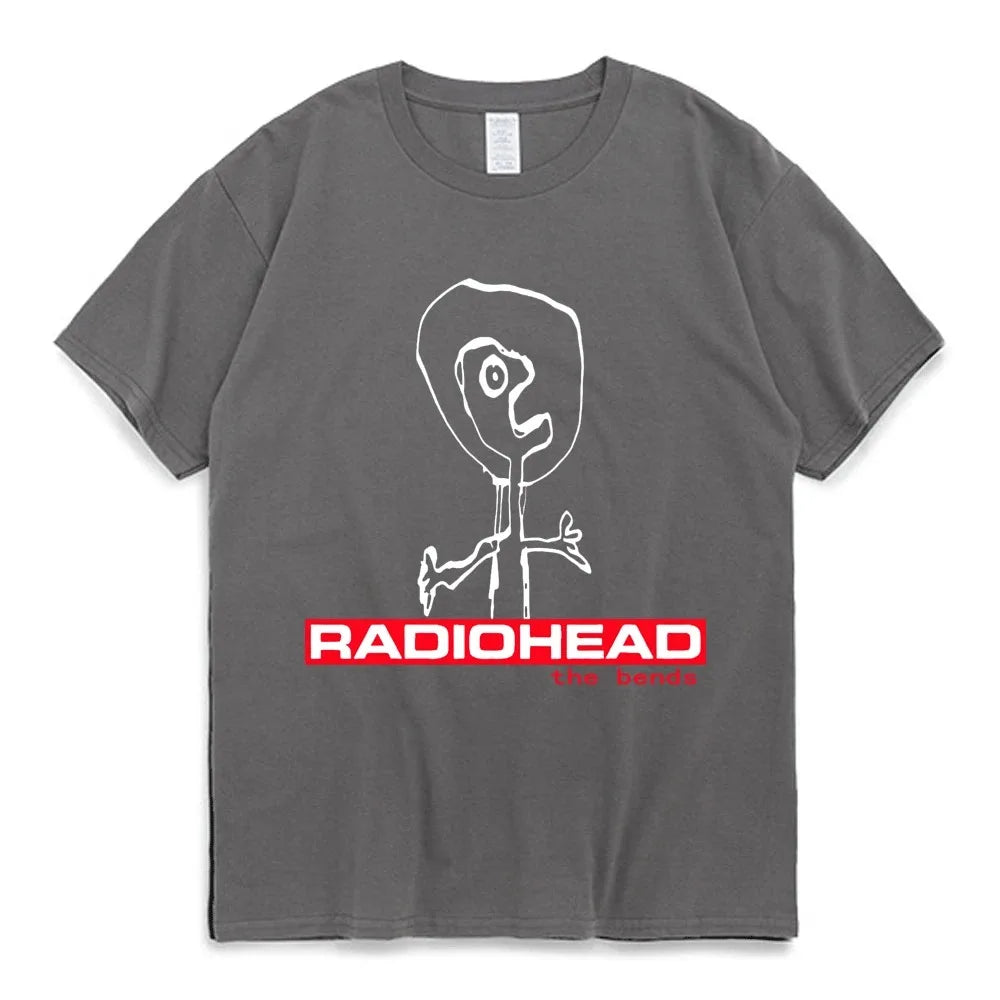90s Radiohead Graphic Tee Vintage Punk Hip Hop Oversized T-Shirt