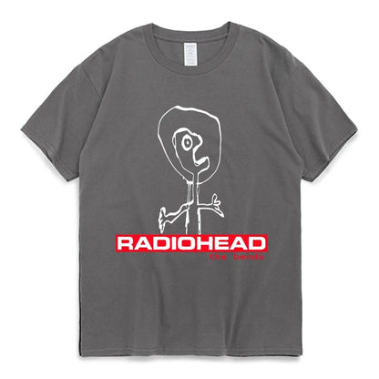 90s Radiohead Graphic Tee Vintage Punk Hip Hop Oversized T-Shirt