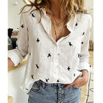 Cotton Linen Women's Blouse Loose, Boho, Casual Summer Tops Long Sleeve Cotton Shirts
