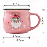 350ml Christmas Ceramic Mug Santa Elk Bear Penguin Pattern