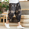 Harajuku Summer Loose Calf Length Casual Pants Cotton Linen Baggy Pants