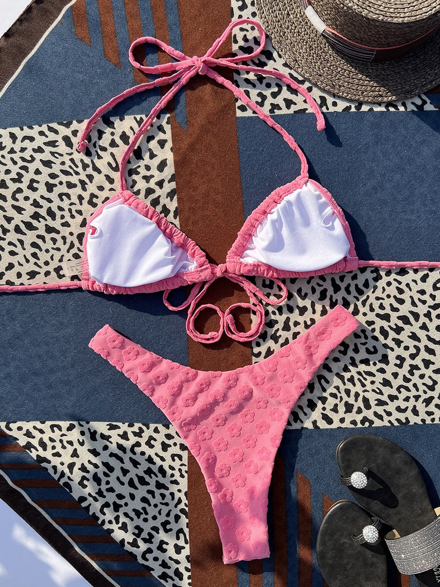 Bikini Sexy Blumen Dreieck weiblich Badeanzug Frauen