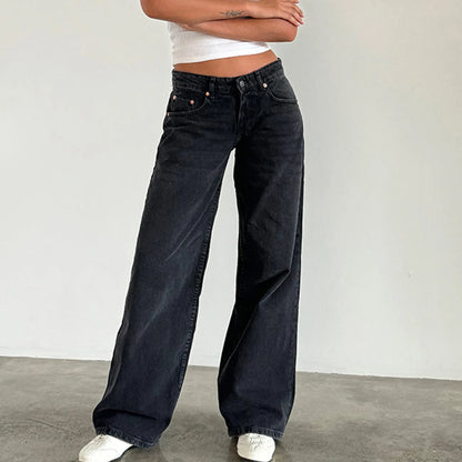 Y2K Low Rise Baggy Jeans for Women