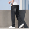 Mens Wide Leg Denim Jeans Loose Fit Stretch Waist Plus Size 38
