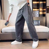 Mens Sherpa Fleece Pants Straight Leg Thick Pockets Winter Casual