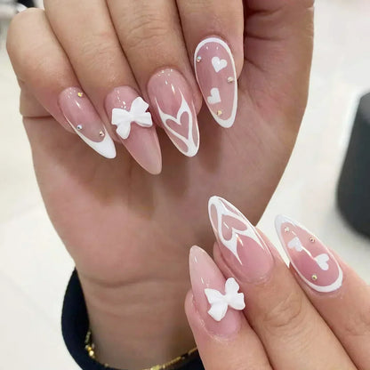 Summer Floral Short Fake Nail Tips
