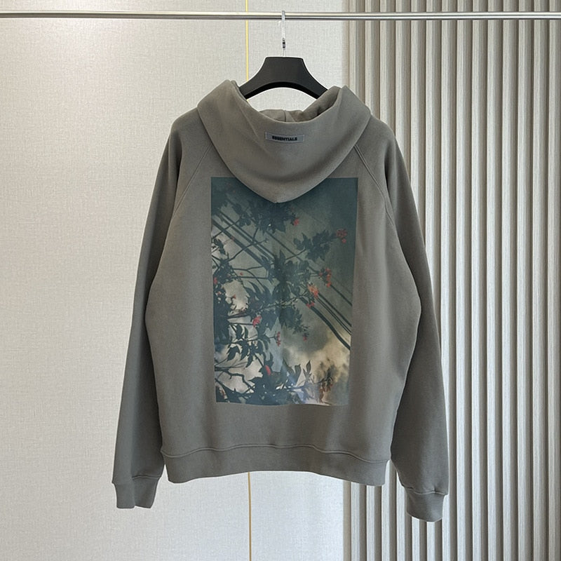 Men Hoodies Sweatshirt Colorful Flower Cotton High Quality