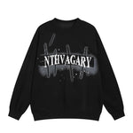 Men Letter Print Sweatshirt Streetwear Fashion Pullover