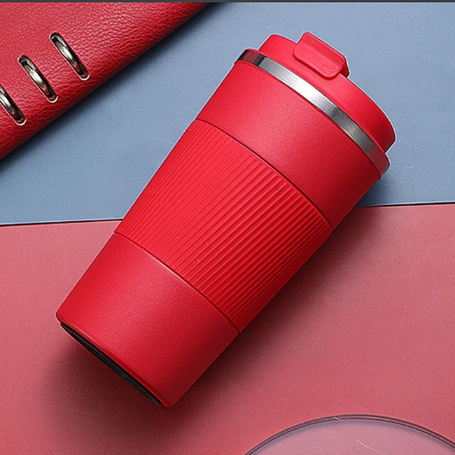 Double Stainless Steel Coffee Thermos Mug Leak-Proof Non-Slip