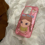 Pink yoshitomo nara phone case For iPhone