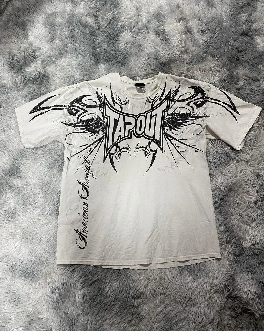 Men’s Vintage Tap Out Tee 2000s Cyber Grunge Gothic Street Style