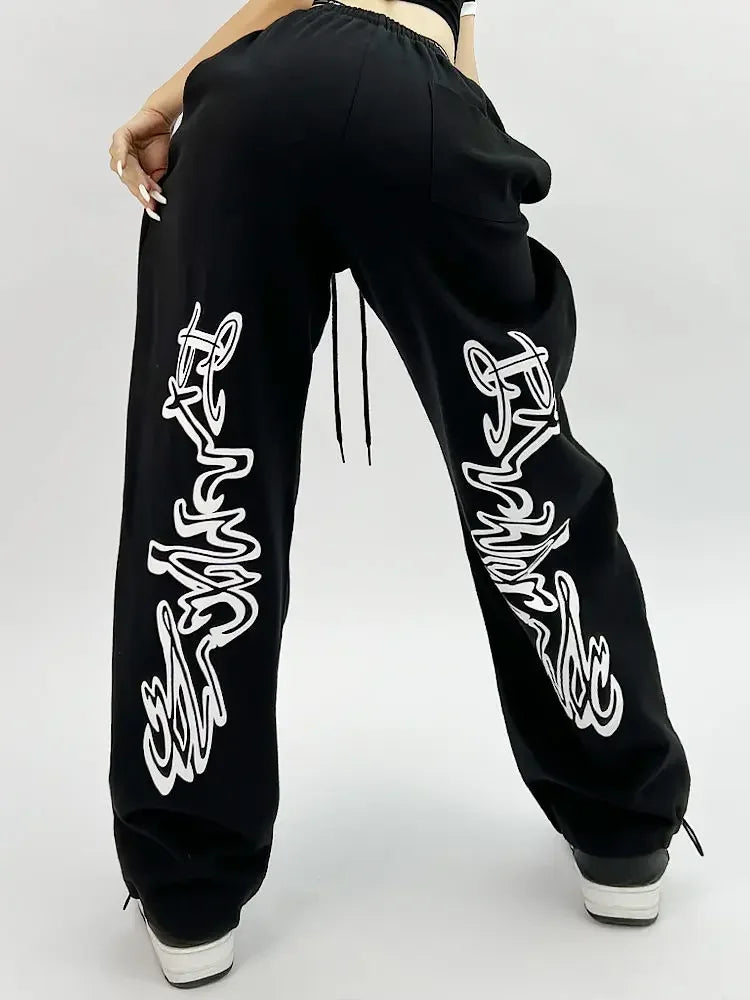 Gothic Jogginghose Hip Hop Oversize Harajuku Grunge Grafik 