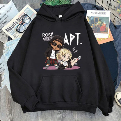 Cartoon Hoodie Long Sleeve Men Sweatshirt Streetwear Casual