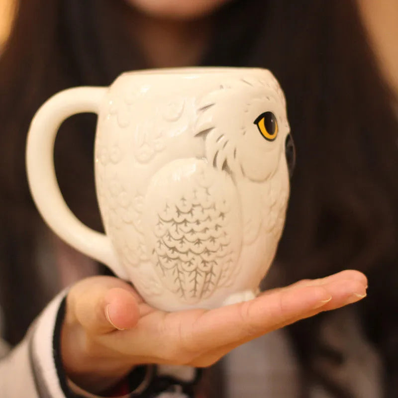 Funny Owl Ceramic Mug, Cartoon Animal Ceramic Water Cup, 350ML Coffee Milk