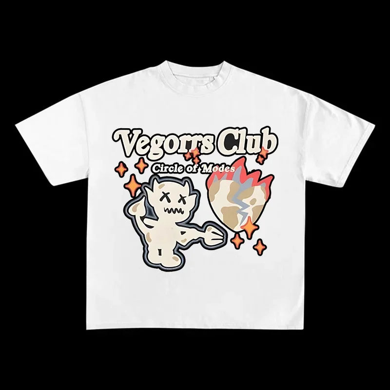 Summer Cotton T-shirt Men Fun Cute Print Comfortable Casual Top