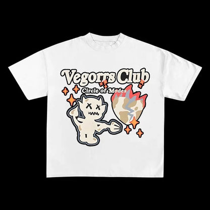 Summer Cotton T-shirt Men Fun Cute Print Comfortable Casual Top