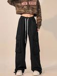 High Waist Straight Trousers For Streetwear And Casual Style