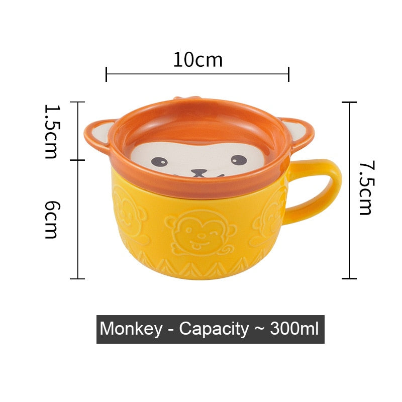 Ceramics Cute Cat Cup Gift Household Cartoon Kawaii - xinnzy