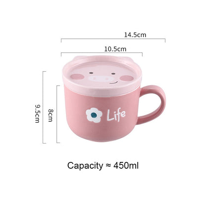 Ceramics Cute Cat Cup Gift Household Cartoon Kawaii - xinnzy