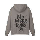 Rebellious Retro Style No More Rules Graphic Hoodie