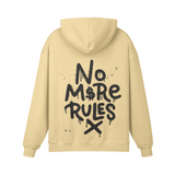 Rebellious Retro Style No More Rules Graphic Hoodie